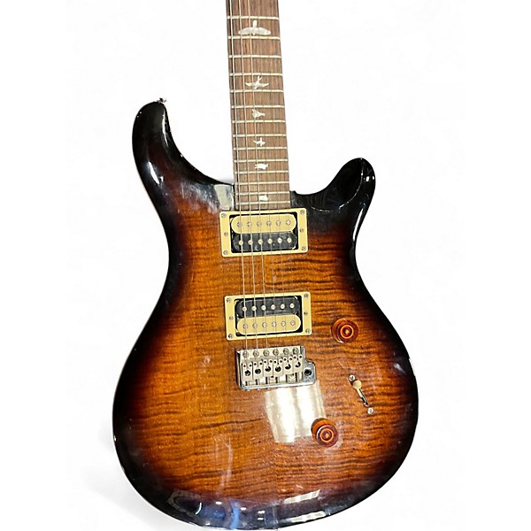 Used PRS SE Custom 24 Black Gold Sunburst Solid Body Electric Guitar
