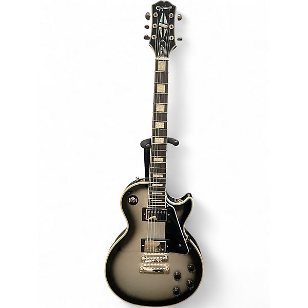 Used Epiphone Les Paul Custom Silverburst Solid Body Electric Guitar