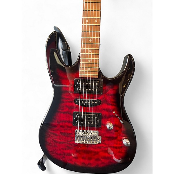 Used 2023 Ibanez  Gio Ax Trans Crimson Red Solid Body Electric Guitar