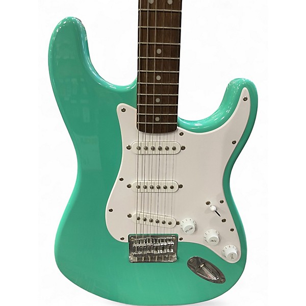 Used Squier Bullet Stratocaster Tropical Turquoise Solid Body Electric Guitar