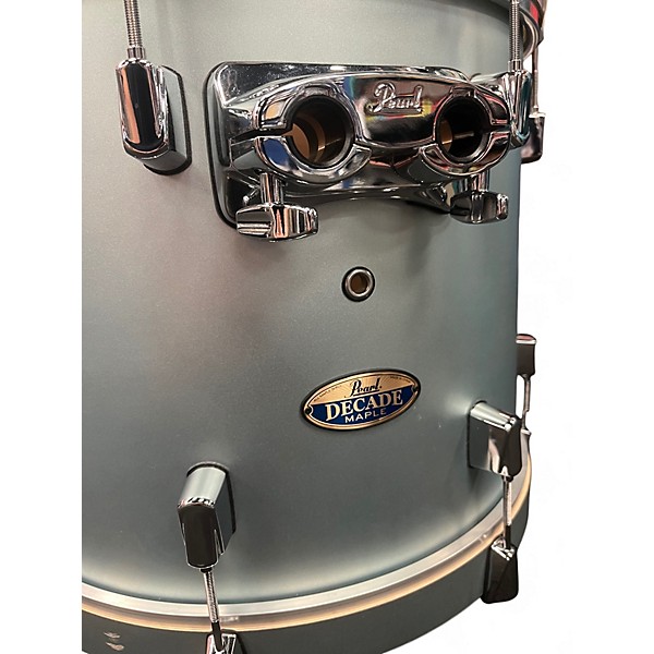 Used Pearl 3 Piece Decade Maple Bop Kit Ice Blue Metallic Drum Kit