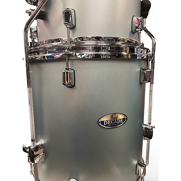 Used Pearl 3 Piece Decade Maple Bop Kit Ice Blue Metallic Drum Kit