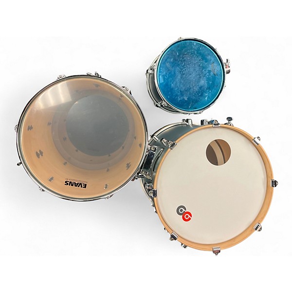 Used Pearl 3 Piece Decade Maple Bop Kit Ice Blue Metallic Drum Kit