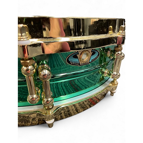 Used Ludwig 14in Carl Palmer Venus Signature Snare Green Drum