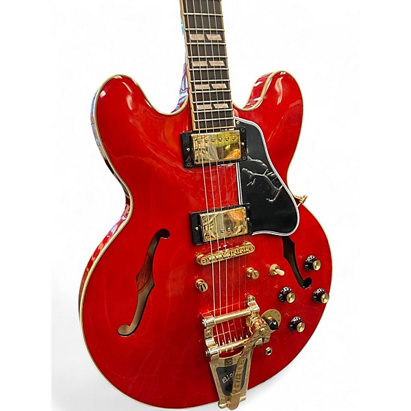 Used Epiphone Back to the Future 345 Wine Red Hollow Body Electric Guitar
