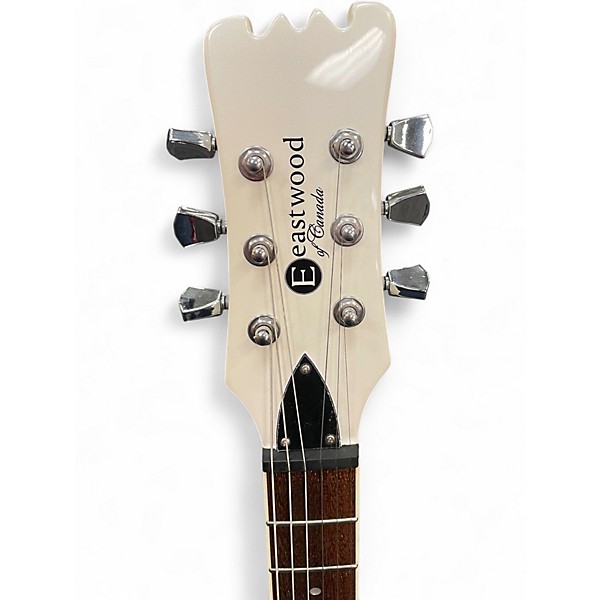 Used Eastwood Sidejack Blues Bender White Solid Body Electric Guitar