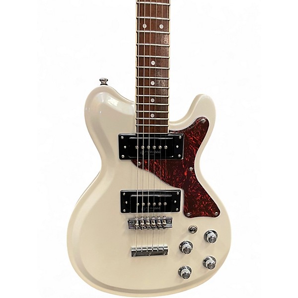 Used Eastwood Sidejack Blues Bender White Solid Body Electric Guitar