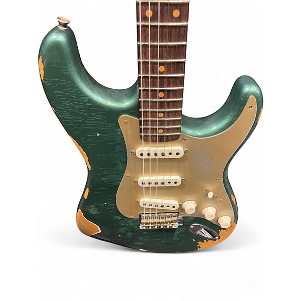 Used Fender Custom Shop LTD 59 Stratocaster Roasted maple Heavy Relic Sherwood Green Metallic Solid Body Electric Guitar