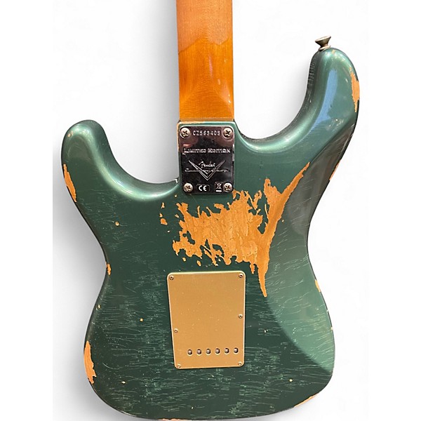 Used Fender Custom Shop LTD 59 Stratocaster Roasted maple Heavy Relic Sherwood Green Metallic Solid Body Electric Guitar