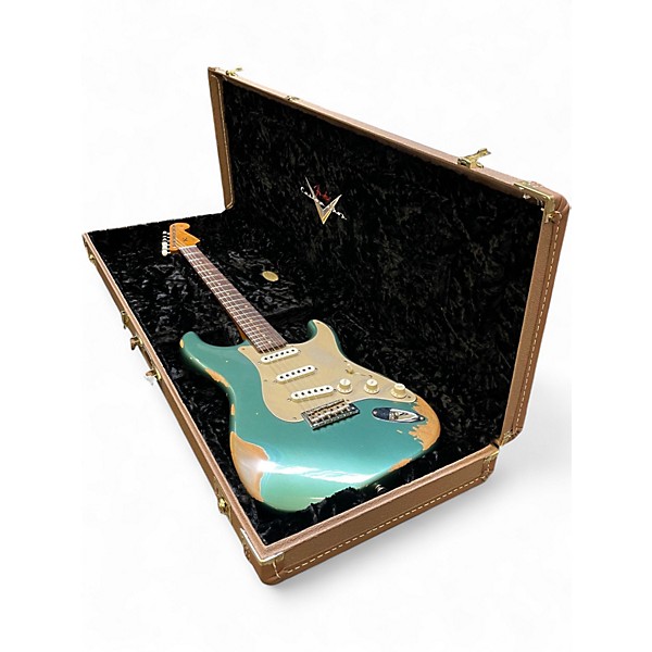 Used Fender Custom Shop LTD 59 Stratocaster Roasted maple Heavy Relic Sherwood Green Metallic Solid Body Electric Guitar
