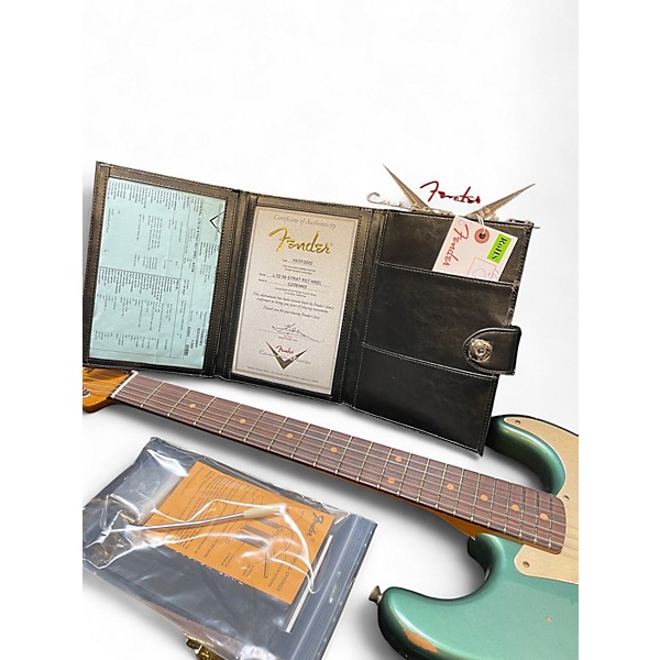 Used Fender Custom Shop LTD 59 Stratocaster Roasted maple Heavy Relic Sherwood Green Metallic Solid Body Electric Guitar