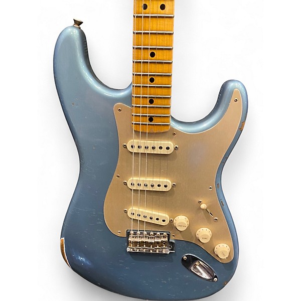 Used Fender Custom Shop LTD NAMM Fat Head Stratocaster Relic Faded Aged Lake Placid Blue Solid Body Electric Guitar