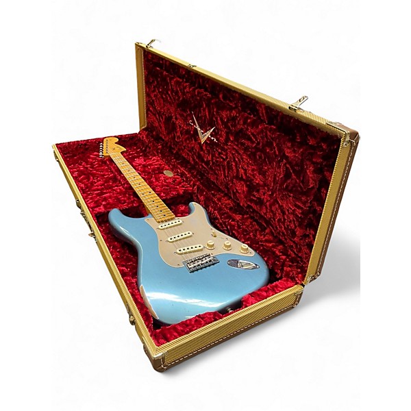 Used Fender Custom Shop LTD NAMM Fat Head Stratocaster Relic Faded Aged Lake Placid Blue Solid Body Electric Guitar
