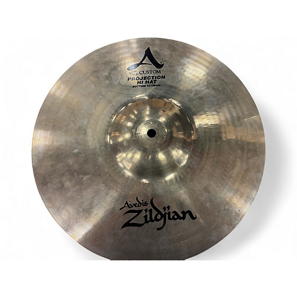 Used Zildjian 14in A Custom PROJECTION HI HATS PAIR Cymbal