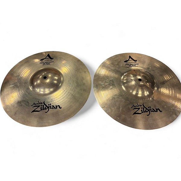 Used Zildjian 14in A Custom PROJECTION HI HATS PAIR Cymbal