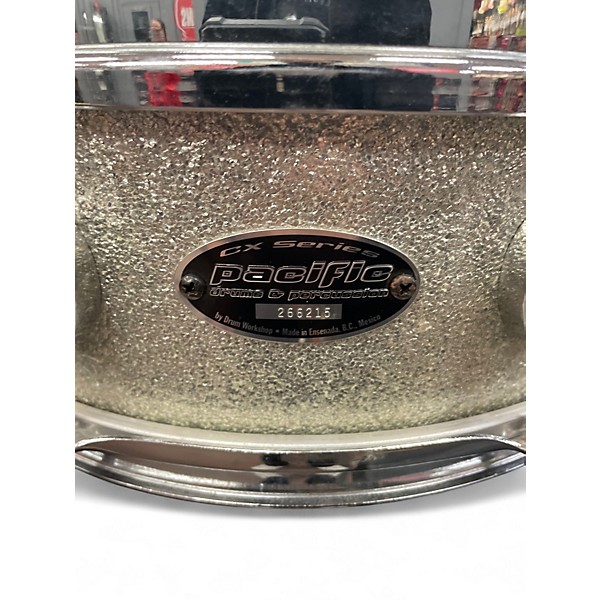 Used PDP by DW 14in CX SERIES SNARE Silver Sparkle Drum