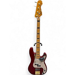 Used Squier Precision Bass Candy Apple Red Metallic Electric Bass Guitar