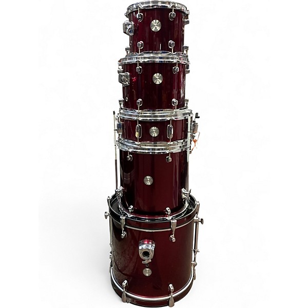 Used Mapex 5 Piece Voyager Red Drum Kit