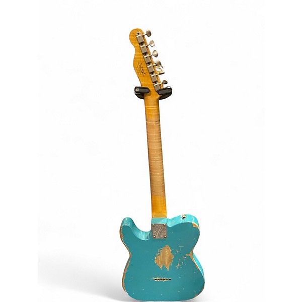 Used 2017 Fender 1963 Heavy Relic Telecaster Custom Shop Turquoise Solid Body Electric Guitar