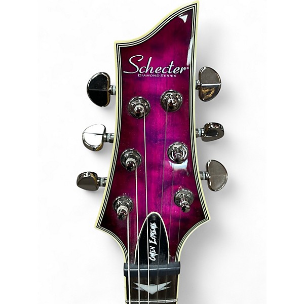 Used Schecter Guitar Research Omen Extreme 6 Magenta  Solid Body Electric Guitar