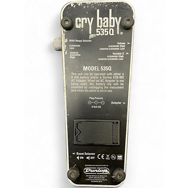 Used Dunlop 535QC Chrome Cry Baby Wah Effect Pedal