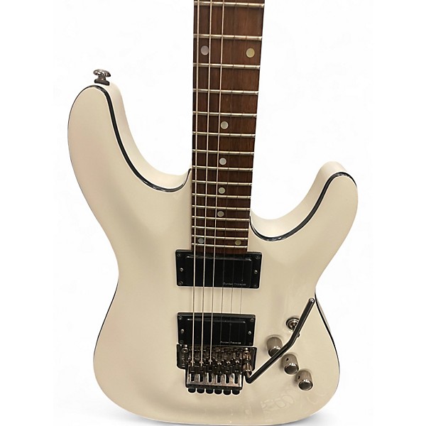 Used Schecter Guitar Research C1 Custom FR Arctic White Solid Body Electric Guitar