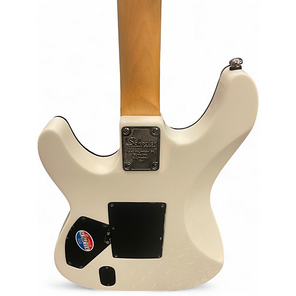 Used Schecter Guitar Research C1 Custom FR Arctic White Solid Body Electric Guitar