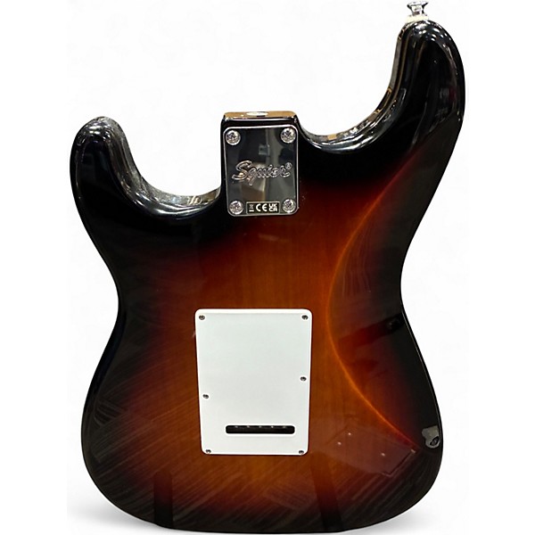 Used Squier Deluxe Stratocaster 3 Color Sunburst Solid Body Electric Guitar