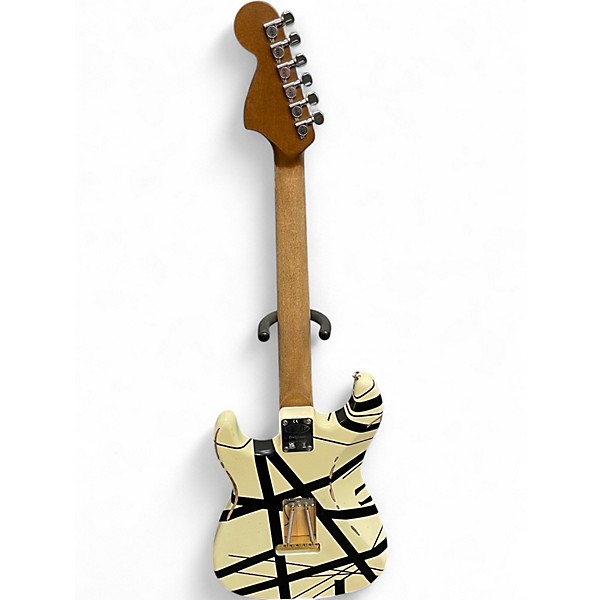 Used EVH 78' Eruption Striped Series Striped White Solid Body Electric Guitar
