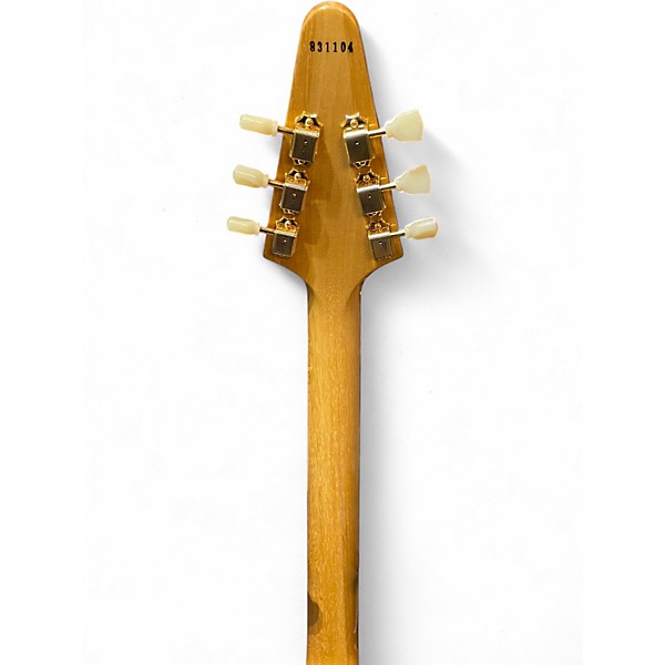 Used Gibson 1958 Korina Flying V White Pickguard Natural Solid Body Electric Guitar