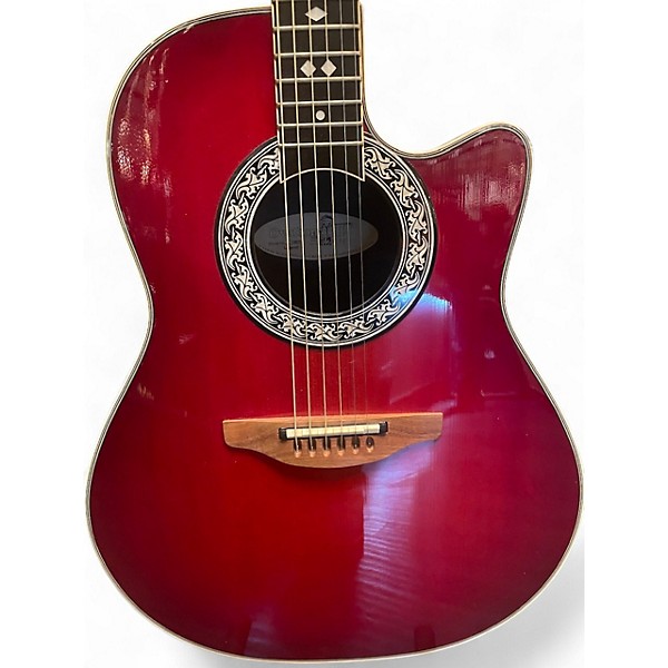 Vintage 1995 Ovation 1867 Legend Redburst Acoustic Electric Guitar
