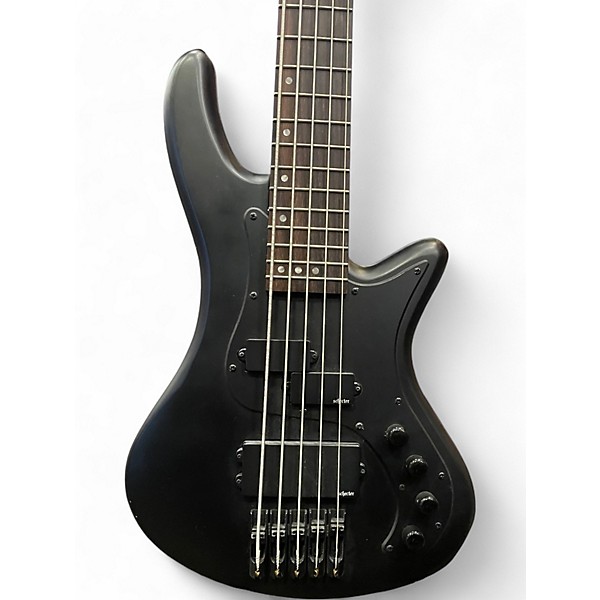 Used Schecter Guitar Research Stiletto Stealth-5 Black Electric Bass Guitar