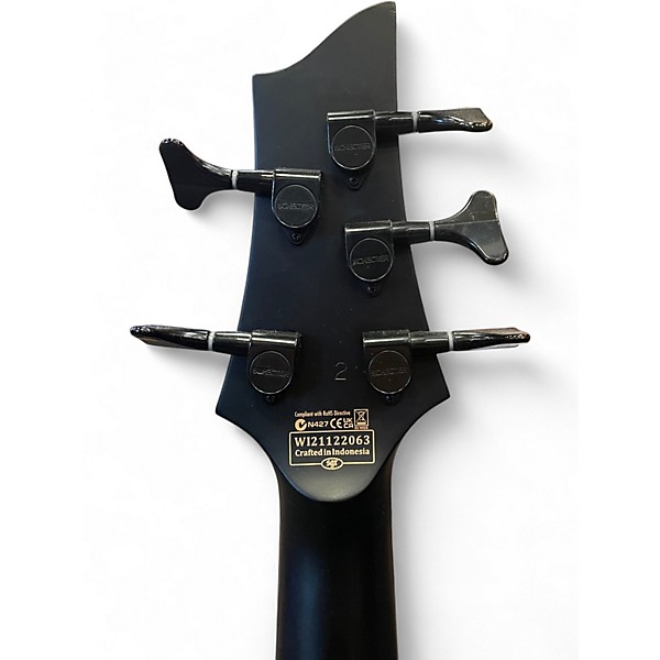 Used Schecter Guitar Research Stiletto Stealth-5 Black Electric Bass Guitar