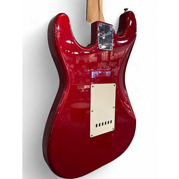 Used Squier Standard Stratocaster Candy Apple Red Solid Body Electric Guitar