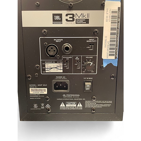 Used JBL 305P MKII Powered Monitor
