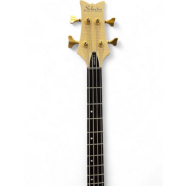 Used Schecter Guitar Research Stiletto Custom 4 String Natural Electric Bass Guitar