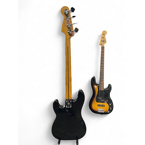 Used Fender PLAYER II PRECISION BASS Black and White Electric Bass Guitar
