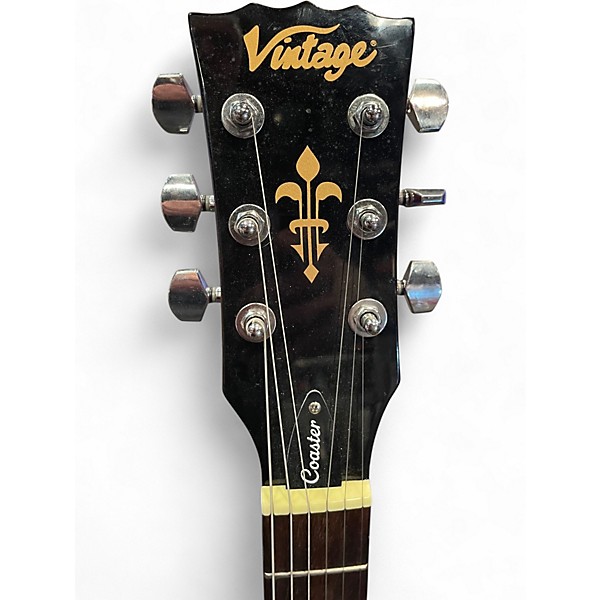 Used Vintage V10 2 Tone Sunburst Solid Body Electric Guitar