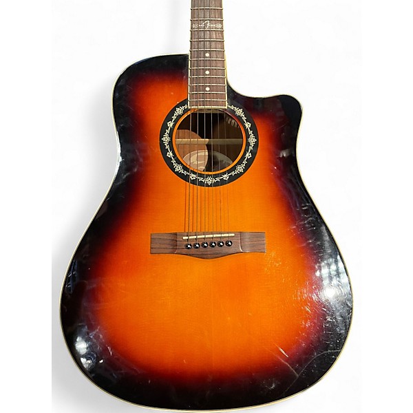 Used Fender T Bucket 100CE 2 Tone Sunburst Acoustic Electric Guitar