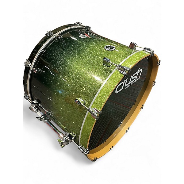 Used CRUSH 4 Piece E3 Sublime Green Sparkle Fade Drum Kit