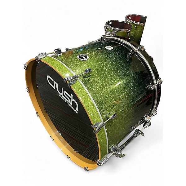 Used CRUSH 4 Piece E3 Sublime Green Sparkle Fade Drum Kit