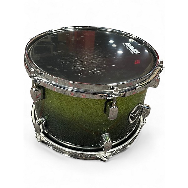 Used CRUSH 4 Piece E3 Sublime Green Sparkle Fade Drum Kit