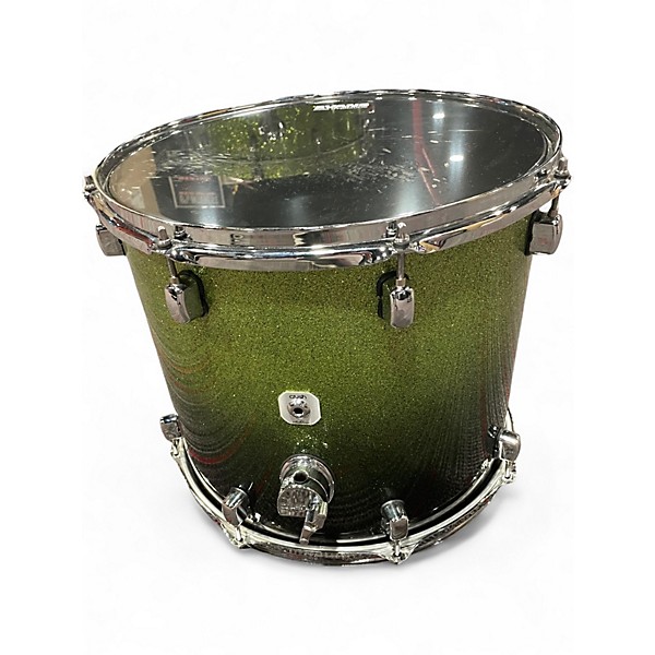 Used CRUSH 4 Piece E3 Sublime Green Sparkle Fade Drum Kit