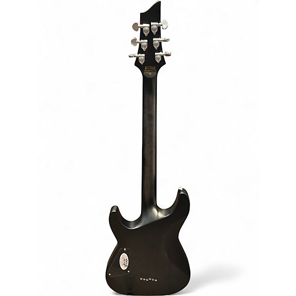 Used 2022 Schecter Guitar Research C1 Platinum GREY/BLACK Solid Body Electric Guitar