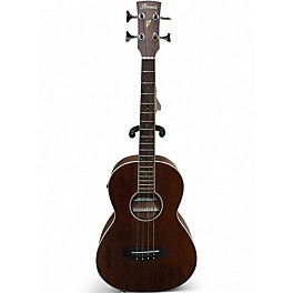 Used Ibanez PNB14E-OPN Left Handed Natural Acoustic Bass Guitar