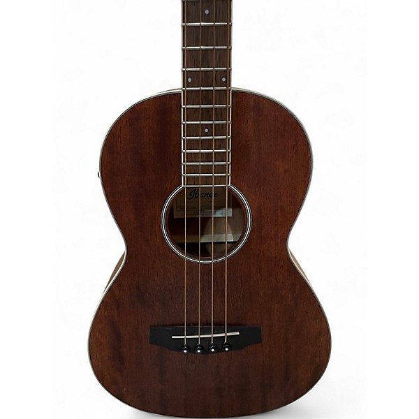 Used Ibanez PNB14E-OPN Left Handed Natural Acoustic Bass Guitar