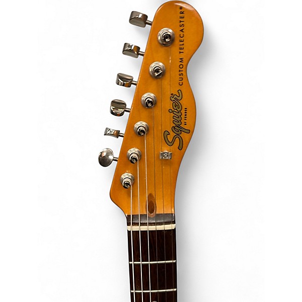 Used Squier Telecaster Custom 2 Tone Sunburst Solid Body Electric Guitar