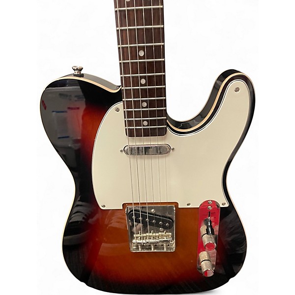 Used Squier Telecaster Custom 2 Tone Sunburst Solid Body Electric Guitar