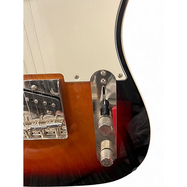 Used Squier Telecaster Custom 2 Tone Sunburst Solid Body Electric Guitar