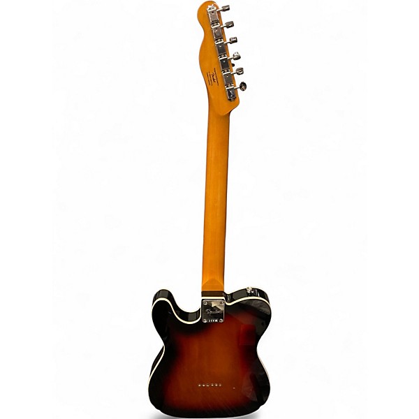 Used Squier Telecaster Custom 2 Tone Sunburst Solid Body Electric Guitar